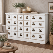 Heritage Distressed Chalk White Dutch Multi-Drawer Storage Sideboard