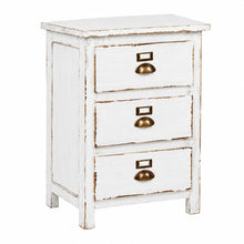 Heritage Distressed Chalk White 3 Drawer Bedside