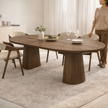Nook Extending Oval Dining Table | Walnut