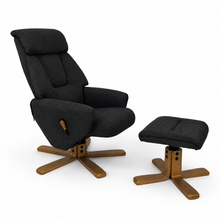 Florida Swivel Recliner & Footstool | Charcoal