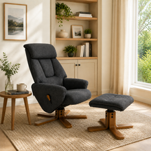 Florida Swivel Recliner & Footstool | Grey