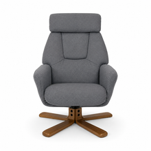 Florida Swivel Recliner & Footstool | Light Grey