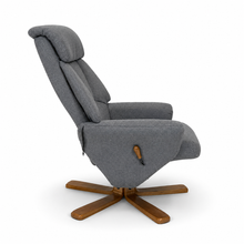 Florida Swivel Recliner & Footstool | Light Grey