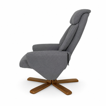 Florida Swivel Recliner & Footstool | Light Grey
