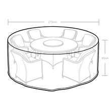 Hampshire Garden 6 Seat Round Dining Set Waterproof Cover