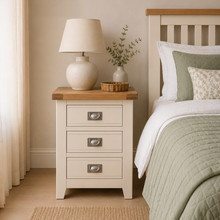 Gloucester Stone 3 Drawer Bedside Table