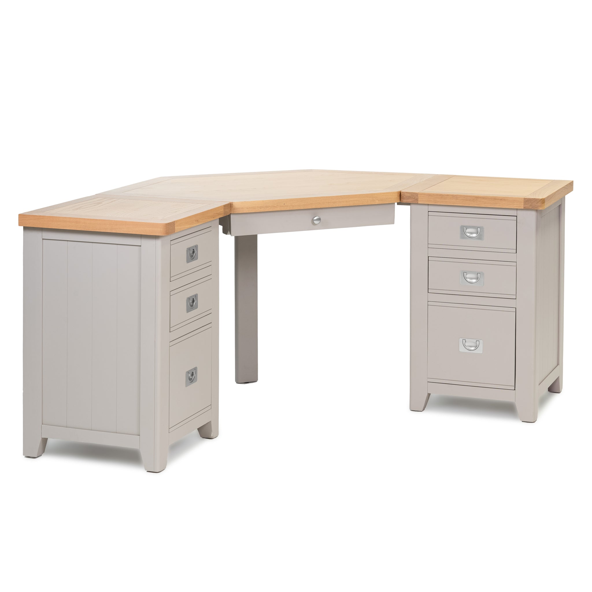 Grey wood clearance corner desk