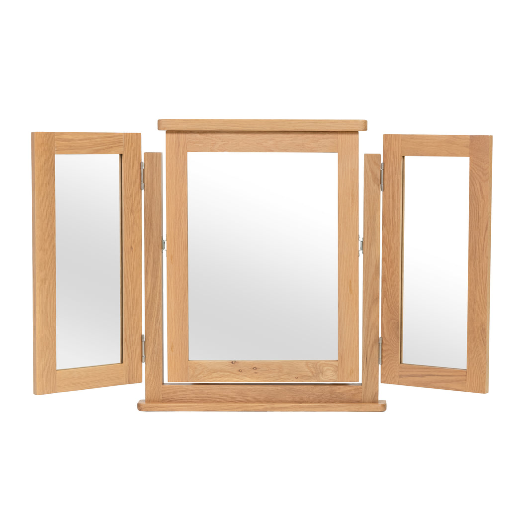 Gloucester Oak Dressing Table Triple Mirror