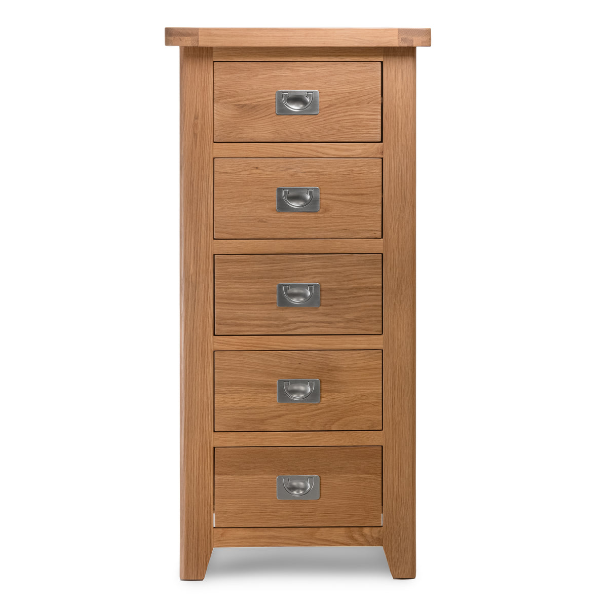 Gloucester Oak 5 Drawer Tallboy Chest HomePlus Furniture
