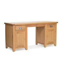 Gloucester Oak Double Pedestal Desk