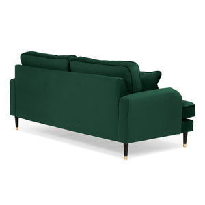Grange Velvet Emerald Green 3 Seater Sofa