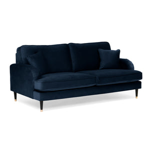 Grange Velvet Blue 3 Seater Sofa