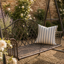 Wrought Iron Grey 3 Seater Swing Seat