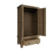 Hove Smoked Oak 2 Door Wardrobe with Drawer