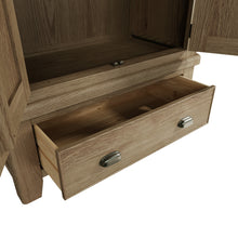 Hove Smoked Oak 2 Door Wardrobe with Drawer