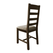 Hove Smoked Oak Ladder Back Dining Chair With Natural Check Seat