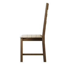 Hove Smoked Oak Ladder Back Dining Chair With Natural Check Seat