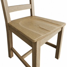 Hove Smoked Oak Ladder Back Dining Chair With Wooden Seat