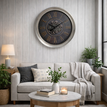 Provincial Exposed Gear Movement Cog Wall Clock | 98 cm