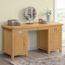 Gloucester Oak Double Pedestal Desk