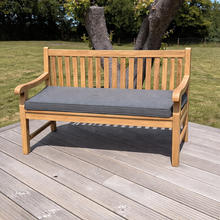 Hampton Medium Teak Classic Garden Bench With Cushion