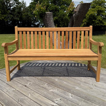 Hampton Large Teak Classic Garden Bench With Cushion
