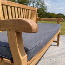 Hampton Large Teak Classic Garden Bench With Cushion