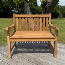 Hampton Small Teak Classic Garden Bench With Cushion