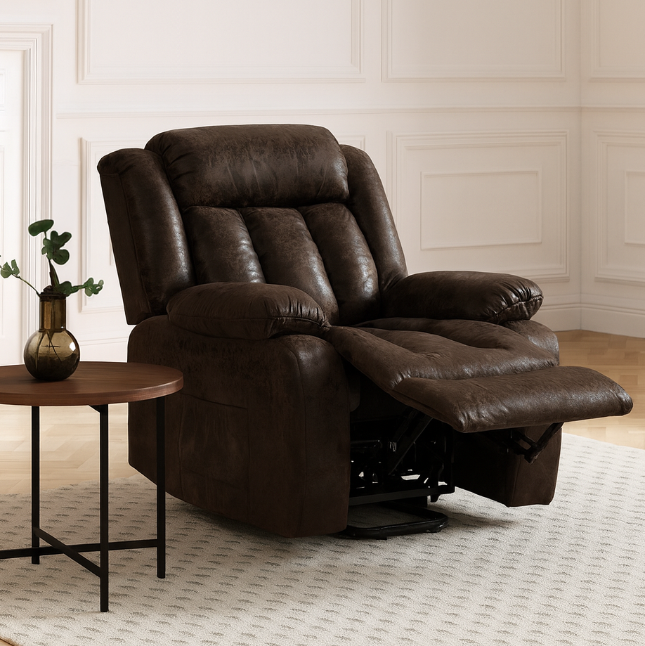 heated vibrating massage recliner Oversize Dual Motor Power Recliner with Massage & Heat main image 0