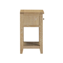 Westbrook Whitewash Oak 1 Drawer Bedside Table