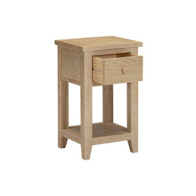 Westbrook Whitewash Oak 1 Drawer Bedside Table
