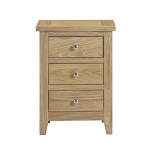 Westbrook Whitewash Oak 3 Drawer Bedside Table