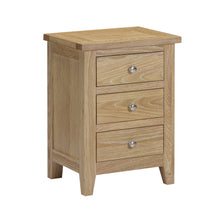 Westbrook Whitewash Oak 3 Drawer Bedside Table