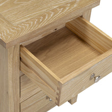 Westbrook Whitewash Oak 3 Drawer Bedside Table