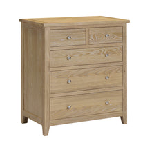 Westbrook Whitewash Oak 5 Drawer Chest