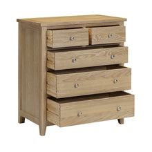 Westbrook Whitewash Oak 5 Drawer Chest