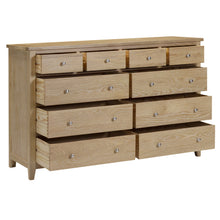 Westbrook Whitewash Oak 10 Drawer Chest