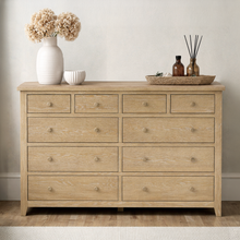 Westbrook Whitewash Oak 10 Drawer Chest