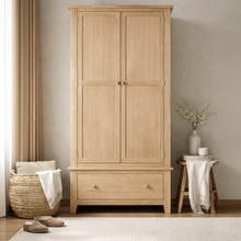 Westbrook Whitewash Oak Double Wardrobe
