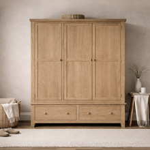 Westbrook Whitewash Oak Triple Wardrobe