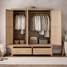 Westbrook Whitewash Oak Triple Wardrobe