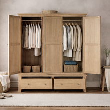 Westbrook Whitewash Oak Triple Wardrobe