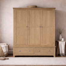 Westbrook Whitewash Oak Triple Wardrobe