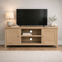 Westbrook Whitewash Oak Large TV Stand