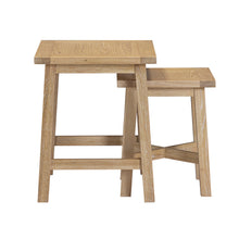 Westbrook Whitewash Oak Nest of 2 Tables