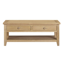 Westbrook Whitewash Oak Coffee Table with Drawers
