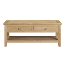 Westbrook Whitewash Oak Coffee Table with Drawers