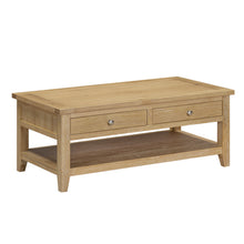 Westbrook Whitewash Oak Coffee Table with Drawers