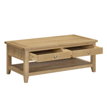 Westbrook Whitewash Oak Coffee Table with Drawers