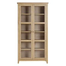 Westbrook Whitewash Oak Glass Display Cabinet